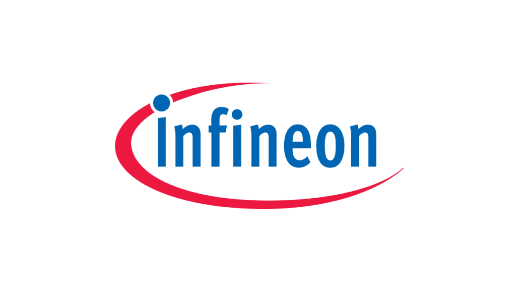 Das Infineon-Logo, bekannt für Halbleiter-Technologien.