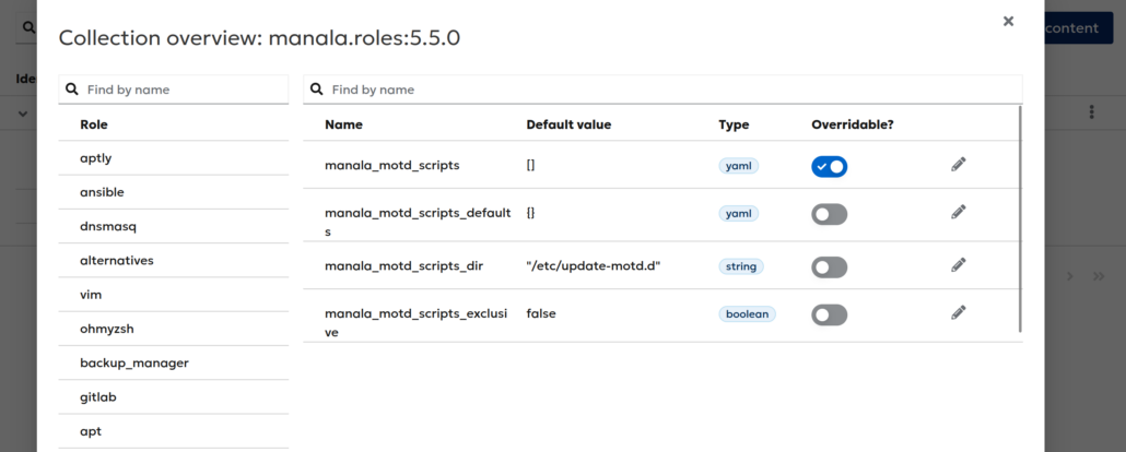 Make Ansible variable overridable