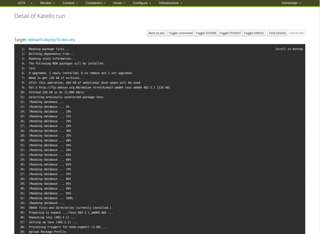 orcharhino Screenshot - Install Details