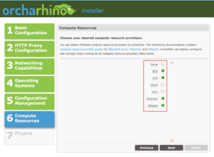 orcharhino 6.0 installer select gce and ec2